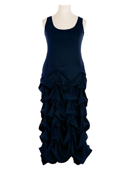 Jerseykleid Raffung in blau von FASHION