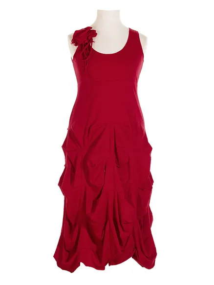 Empire Kleid Bl�te in rot von FASHION