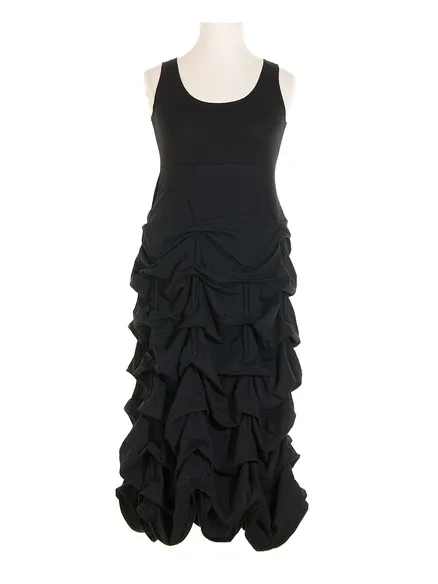 Jerseykleid Raffung in schwarz von FASHION