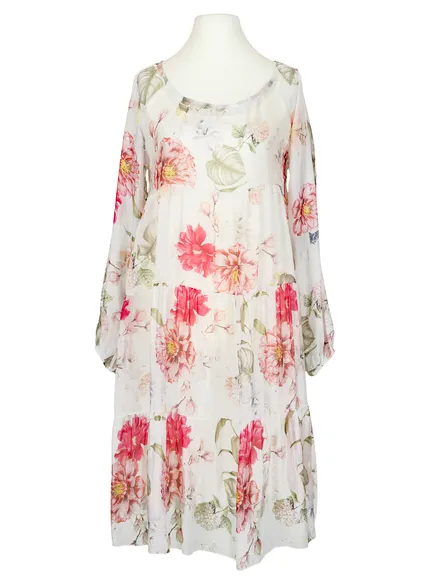 Kleid 2-tlg. mit Seide in wei� von Made in Italy