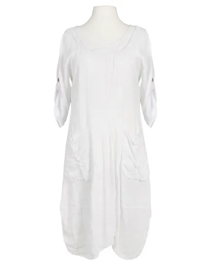 Kleid A-Linie Leinen in wei� von Diana