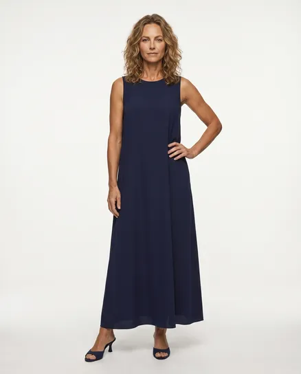 Kleid A-Linie in blau von Made in Italy
