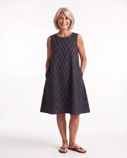 Kleid A-Linie in braun von Italia Moda