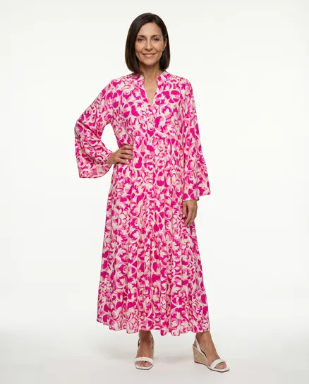Kleid A-Linie Floral in pink von H. Trend