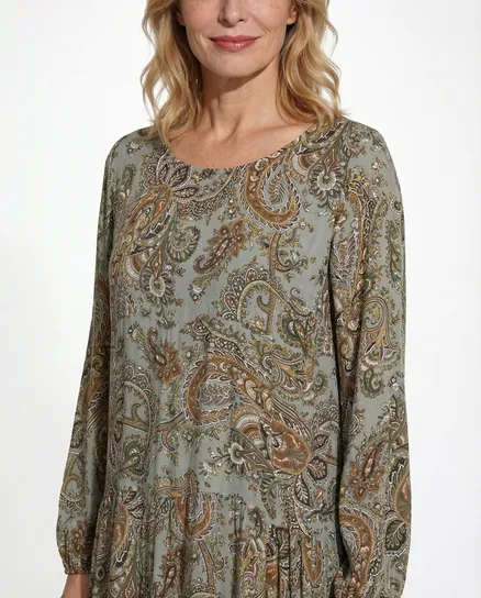 Kleid A-Linie mit Seide in grau von Diana
