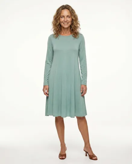 Kleid A-Linie mit Viskose in aqua von Diana