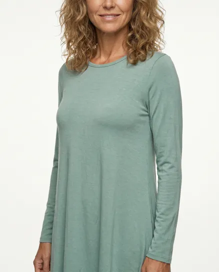 Kleid A-Linie mit Viskose in aqua von Diana