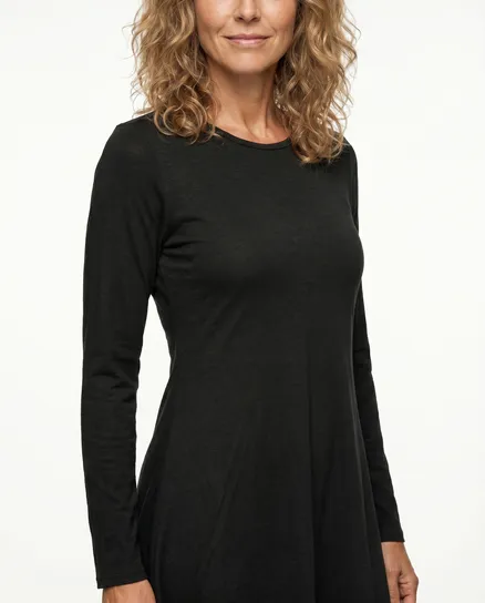 Kleid A-Linie mit Viskose in schwarz von Diana