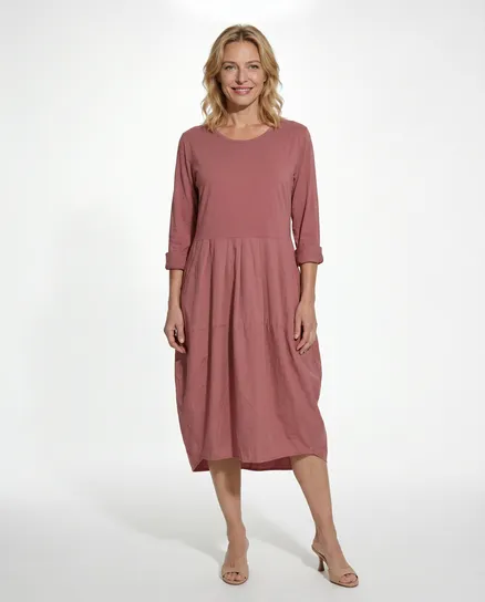 Kleid Ballon Linie in ziegelrot von Spaziodonna