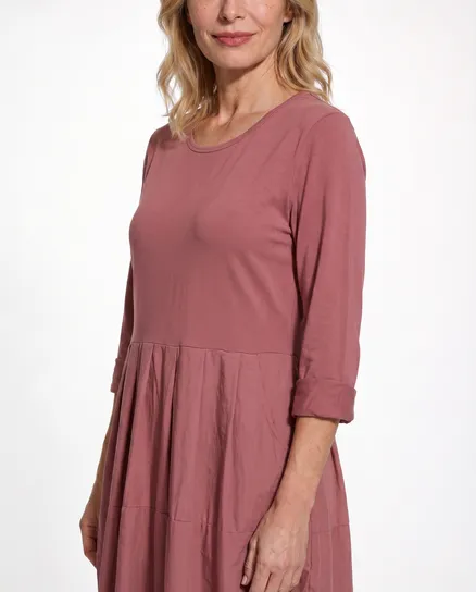 Kleid Ballon Linie in ziegelrot von Spaziodonna