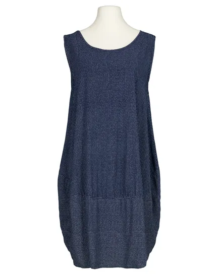 Kleid Ballonform in dunkelblau von Made in Italy