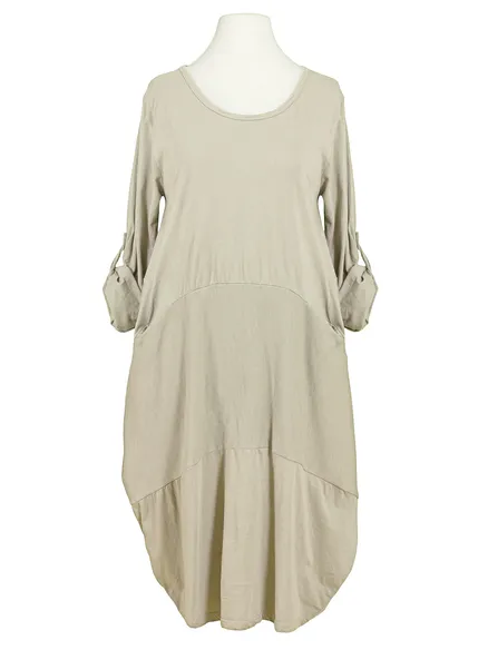 Kleid Ballonschnitt in beige von Spaziodonna