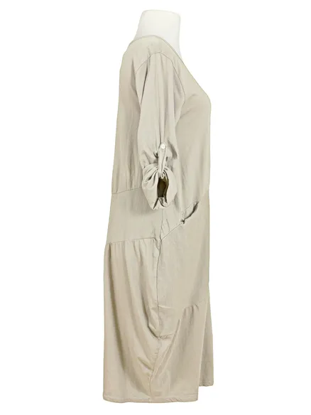 Kleid Ballonschnitt in beige von Spaziodonna