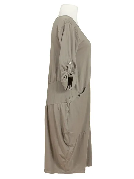 Kleid Ballonschnitt in braun von Spaziodonna
