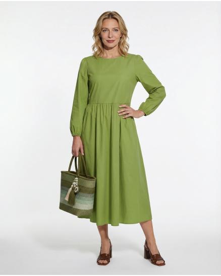 Kleid Baumwolle in apfelgr�n von Made in Italy