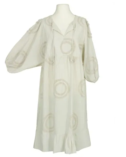 Kleid Baumwolle in beige von H. Trend