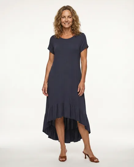 Kleid Baumwolle in blau von Esvivid