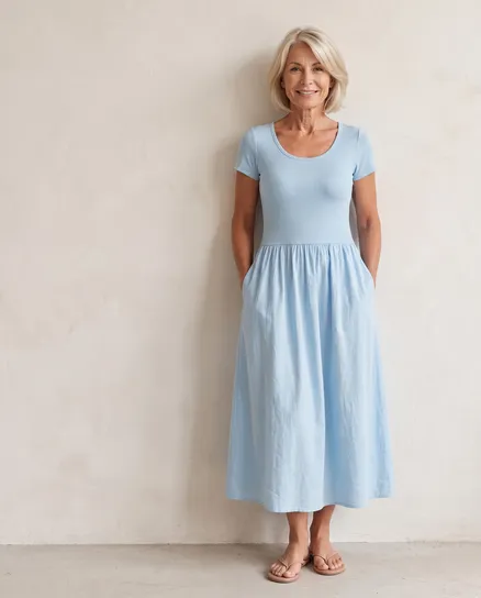 Kleid Baumwolle in blau von Selected Touch