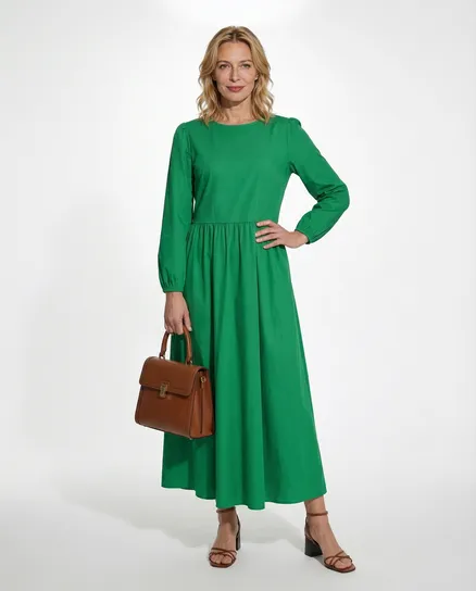 Kleid Baumwolle in gr�n von Made in Italy
