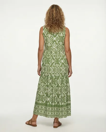 Kleid Baumwolle in khaki von Made in Italy