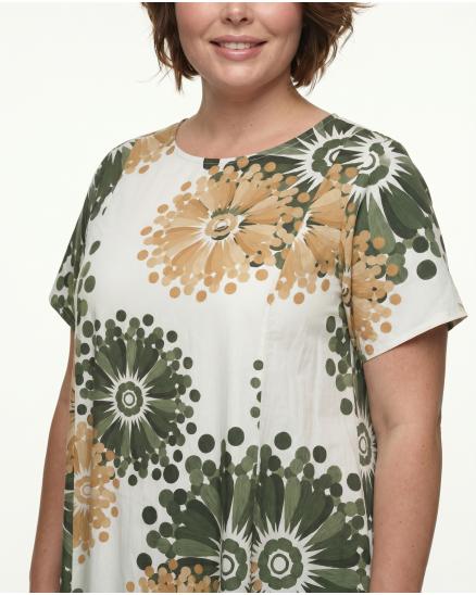 Kleid Baumwolle in oliv von Made in Italy