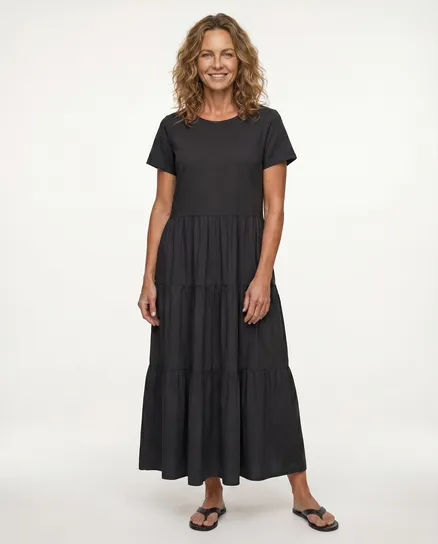 Kleid Baumwolle in schwarz von Wendy
