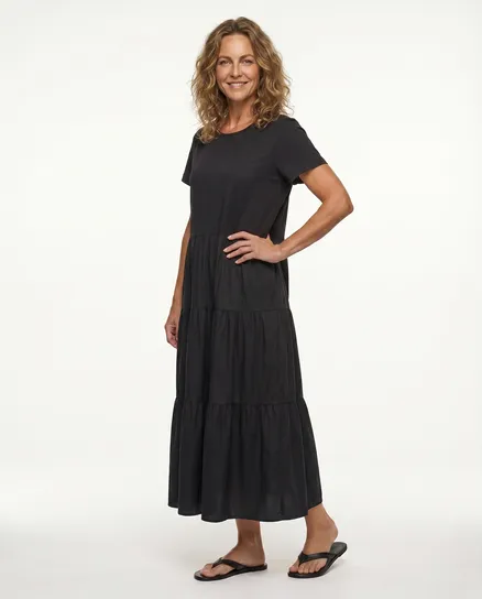 Kleid Baumwolle in schwarz von Wendy