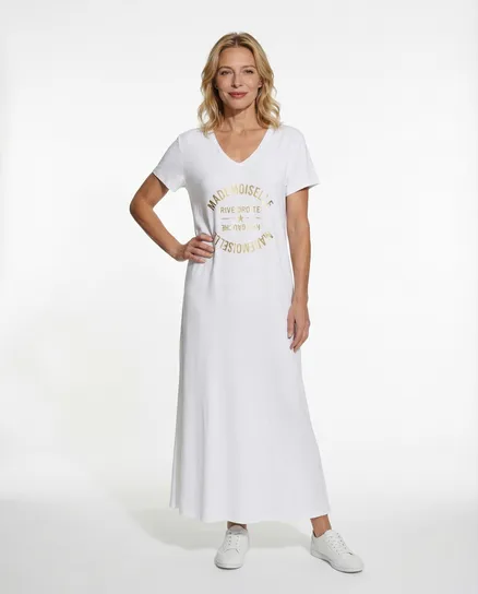 Kleid Baumwolle in wei� von Made in Italy