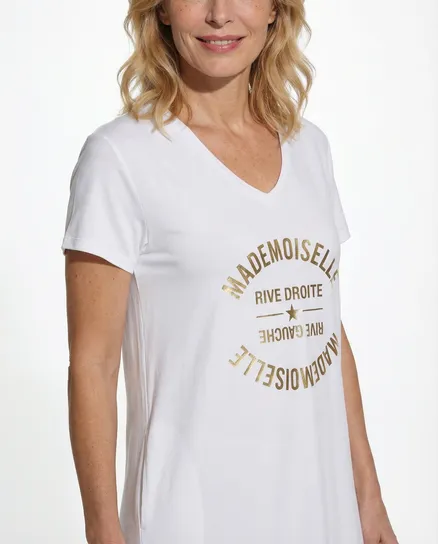 Kleid Baumwolle in wei� von Made in Italy