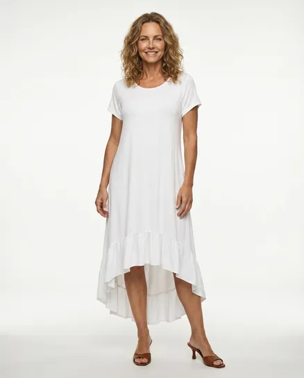 Kleid Baumwolle in wei� von Esvivid