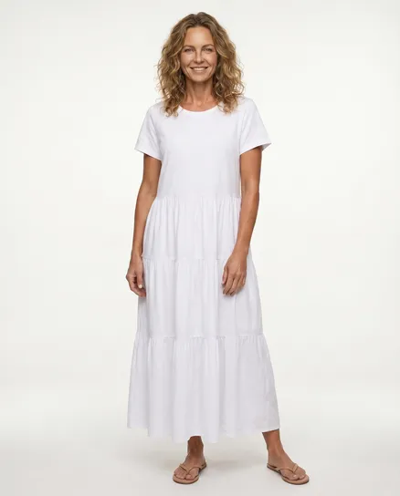 Kleid Baumwolle in wei� von Wendy