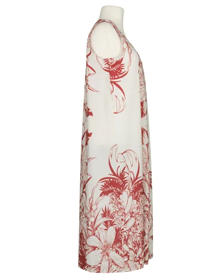 Kleid Baumwolle Floral in rot von Made in Italy