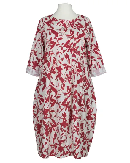 Kleid Baumwolle Floral in rot von Made in Italy