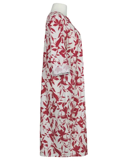 Kleid Baumwolle Floral in rot von Made in Italy