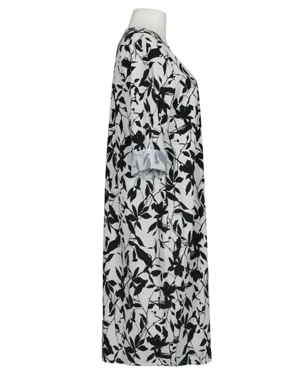 Kleid Baumwolle Floral in schwarz von Made in Italy