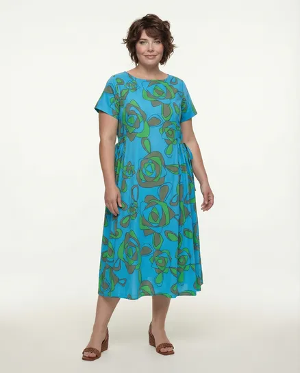 Kleid Baumwolle Print in t�rkis von Wendy