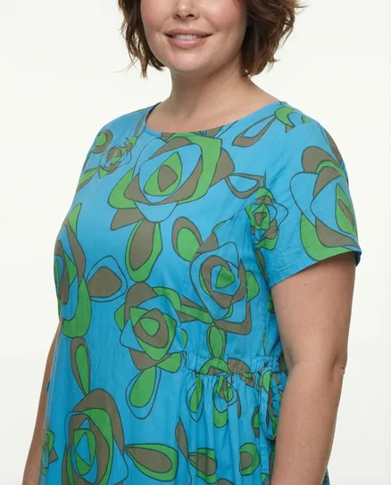 Kleid Baumwolle Print in t�rkis von Wendy