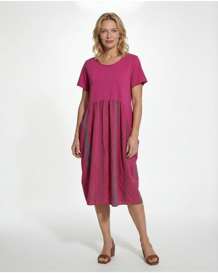 Kleid Baumwolljersey in fuchsia von Spaziodonna