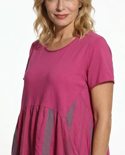 Kleid Baumwolljersey in fuchsia von Spaziodonna