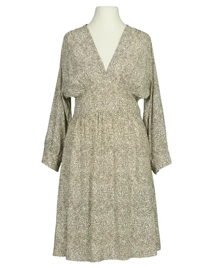 Kleid Blumenmuster in beige von Italia Moda