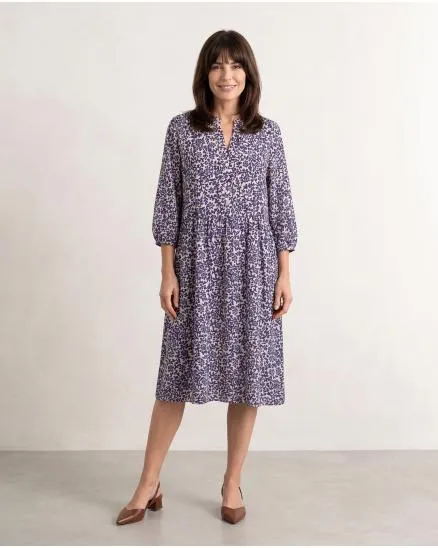 Kleid Blumenmuster in blau von Made in Italy