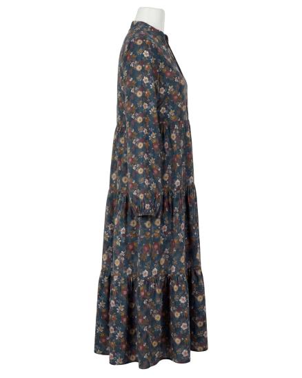 Kleid Blumenmuster in blau von Made in Italy