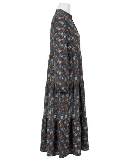 Kleid Blumenmuster in blau von Made in Italy