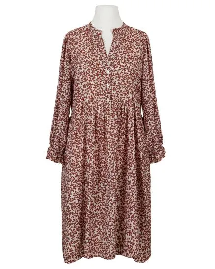 Kleid Blumenmuster in bordeaux von Made in Italy