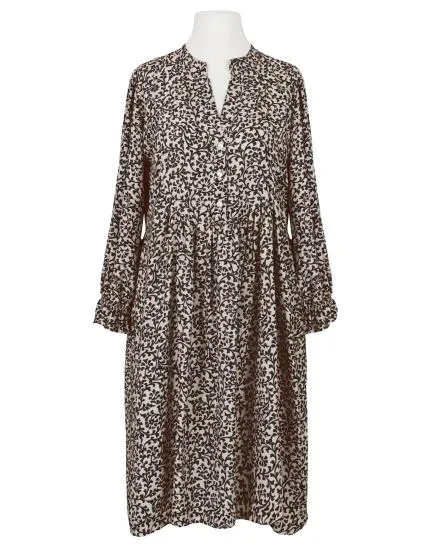 Kleid Blumenmuster in schwarz von Made in Italy