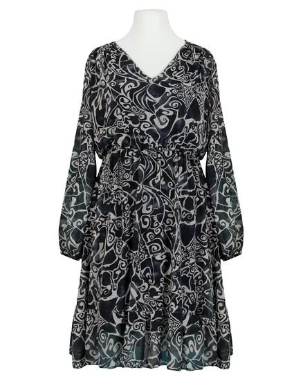 Kleid Chiffon in schwarz von Made in Italy