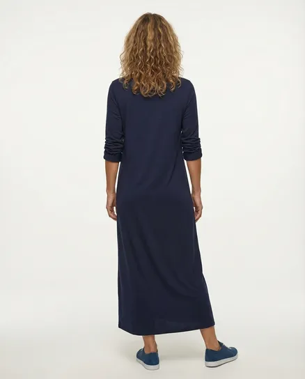 Kleid Feinstrick in blau von Made in Italy