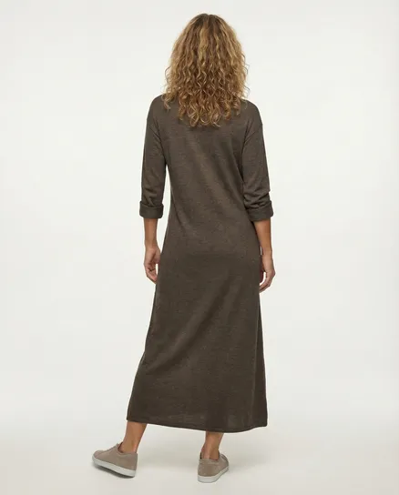 Kleid Feinstrick in braun von Made in Italy