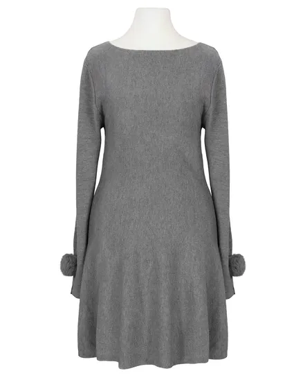 Kleid Feinstrick in grau von Made in Italy