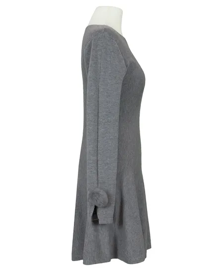Kleid Feinstrick in grau von Made in Italy